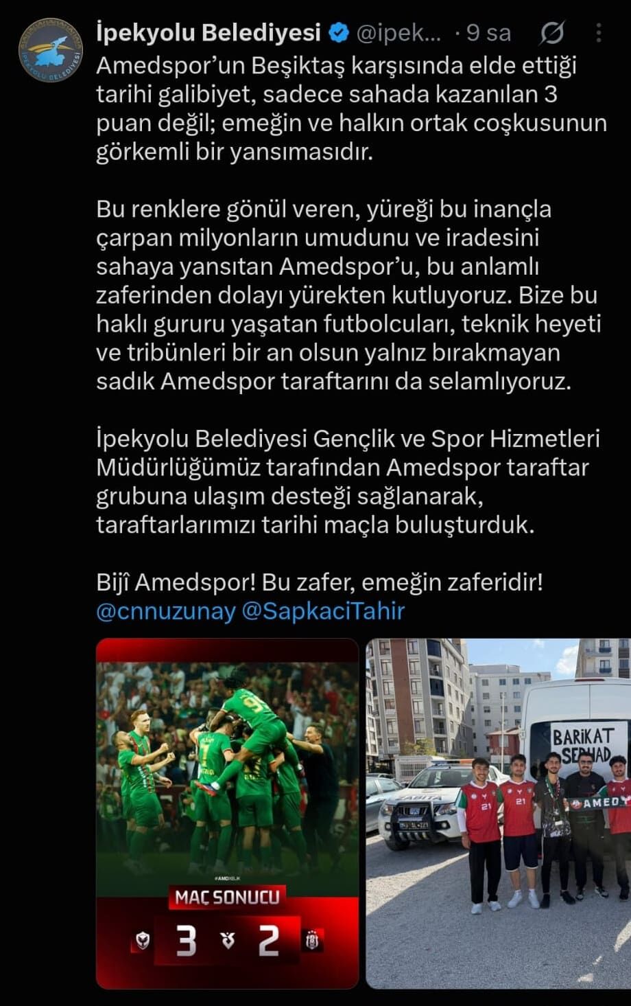 İpekyolu Belediyesi’nin Amedspor Paylaşımına Tepki Yağdı! (4)