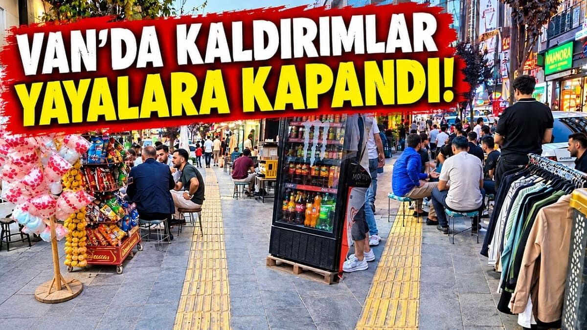 Van’da kaldırımlar yayalara kapandı!