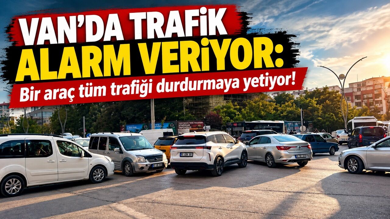Van’da trafik alarm veriyor: Bir araç tüm trafiği durdurmaya yetiyor!