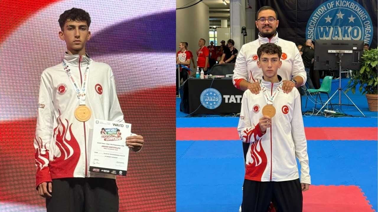 Vanlı Kickbokscu Muhammed Taha Borak Dünya 3'Üncüsü Oldu