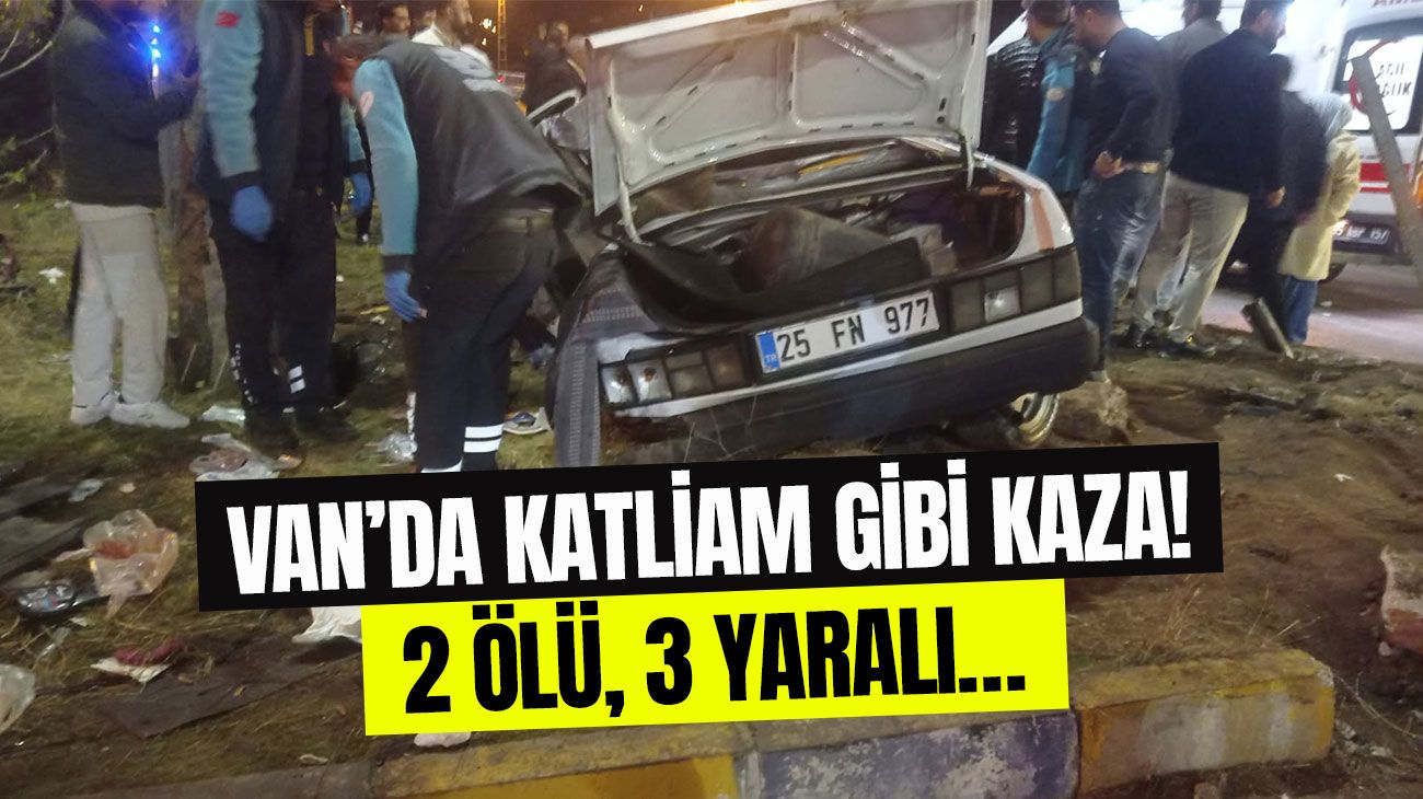 Van Gevaş’ta feci trafik kazası! 2 ölü, 3 yaralı…